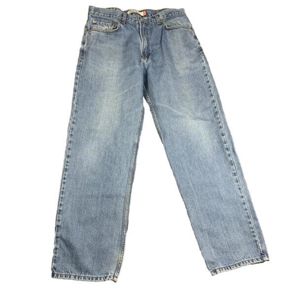 Levis 505 Jeans Mens Size 3834TF 3532 Relaed Fit Straight Leg Blue Denim - Picture 1 of 11